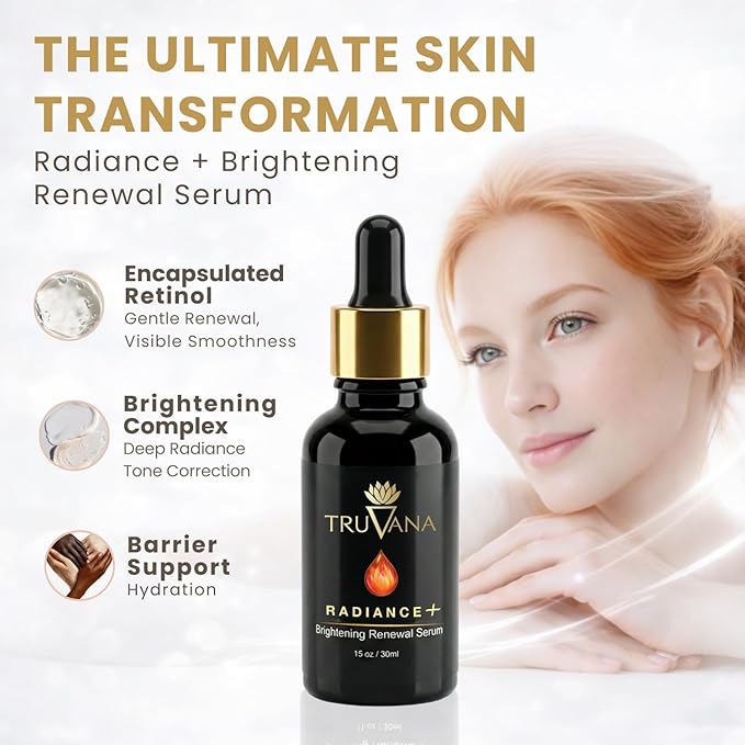 Radiance Brightening Firming Serum with 12% Vitamin C, RadianSkin, Niacinamide, Retinol,Hyaluronic Acid, Kojic Acid,Peptides, Reduce Dark Spots, Uneven Skin Tone, Smooth Fine Lines, 1 fl oz