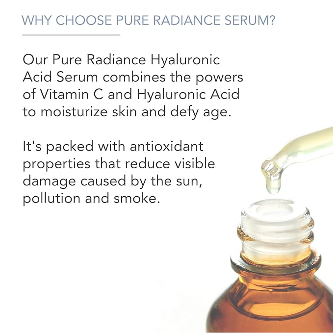 Pure Body Naturals Hyaluronic Acid Serum for Face - Pure Hyaluronic Acid with Vitamins C & E - Non-Greasy + Non-Comedogenic Formula, Age Defying, Wrinkle Reducing Facial Serum