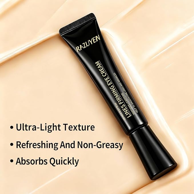 Under Eye Cream For Dark Circles, Puffiness and Wrinkles, Hyaluronic Acid + Peptide + Caffeine Eye Cream Anti Aging, Hydrating Eye Care, 20ml/0.67 fl oz