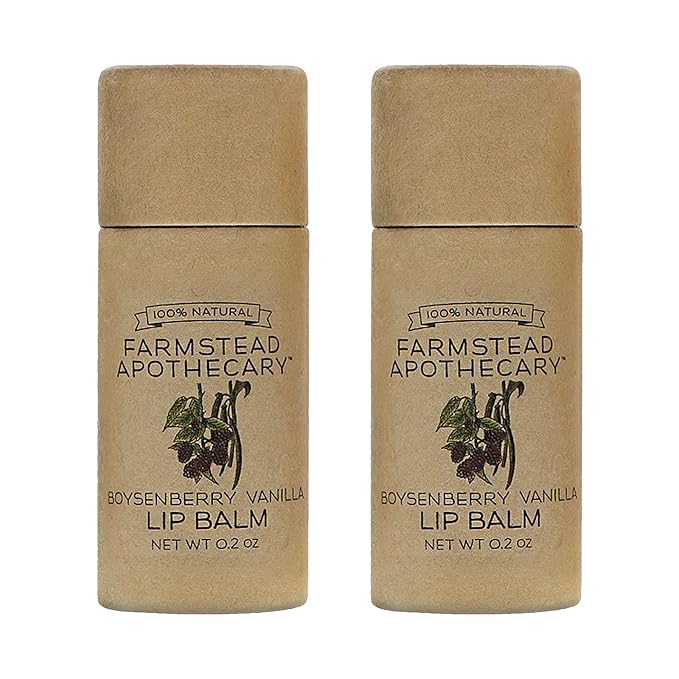 Farmstead Apothecary Lip Balm (Boysenberry Vanilla, 2 Pack)
