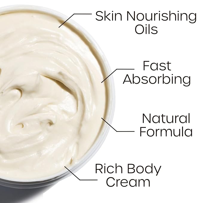 Beurre Shea Butter Body Cream – Whipped Hydrating Body Butter for Smooth, Nourished Skin – Rich Moisturizer with Lavender – Vegan, Plant-Based, Cruelty Free Skincare