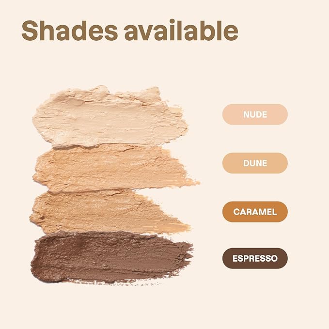 ATTITUDE Oceanly Light Coverage Face Tinted Oil Stick, EWG Verified, Titanium Dioxide-Free, Vegan & Cruelty-Free Tinted Moisturizer, Plastic-Free, Caramel, 0.42 Ounces