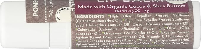 Soothing Touch, Pomegranate Organic, Vegan Lip Balm, .25 oz