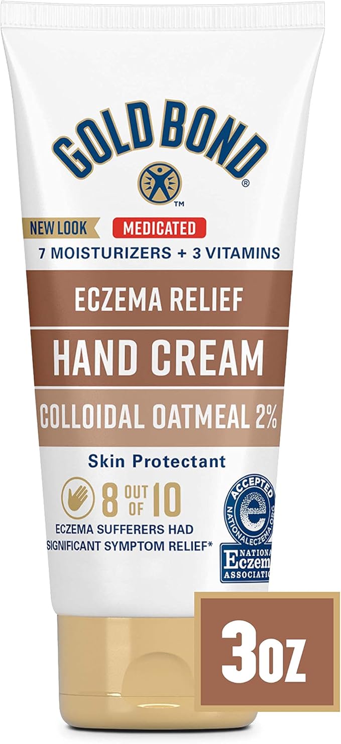 Gold Bond Eczema Relief Cream and Hand Cream Bundle with 5.5 oz and 3 oz Tubes, 2% Colloidal Oatmeal