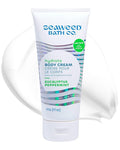 Seaweed Bath Co. Hydrate Body Cream - Eucalyptus Peppermint - Hydrating Scented Moisturizer for Body and Hands - With Vitamin E, Hyaluronic Acid and Shea Butter for Dry Skin - 6 oz