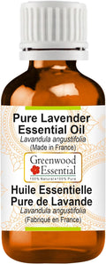 Greenwood Essential Pure Lavender Essential Oil (Lavandula angustifolia) (Made in France) Steam Distilled 15ml (0.50 oz)