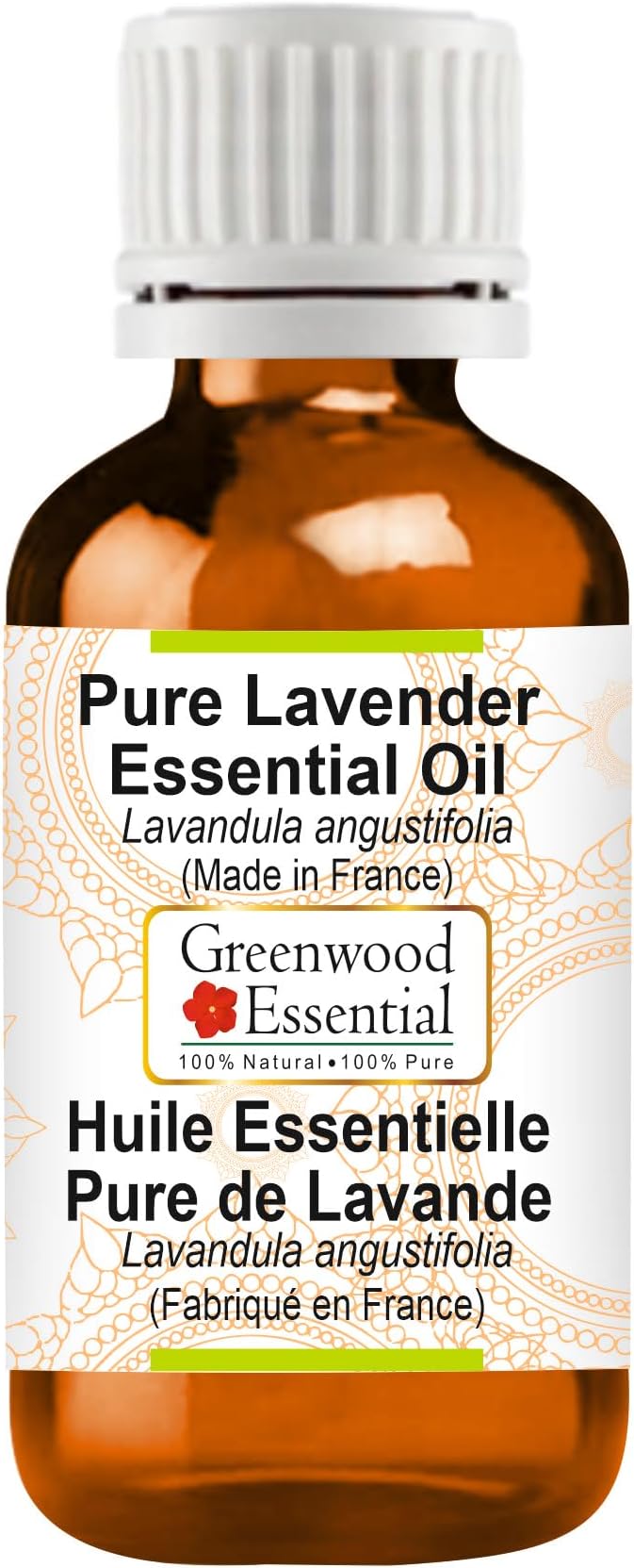 Greenwood Essential Pure Lavender Essential Oil (Lavandula angustifolia) (Made in France) Steam Distilled 15ml (0.50 oz)