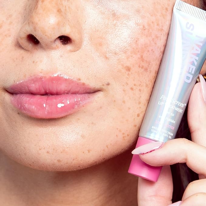 Naked Sundays Poutscreen SPF 50 Lip Treatment – Hydrating Lip Balm with Broad Spectrum, Glossy Non-Sticky Finish, Nourishing Lip Care with Peptides for Protected Lips - 15ml (Love Letter)