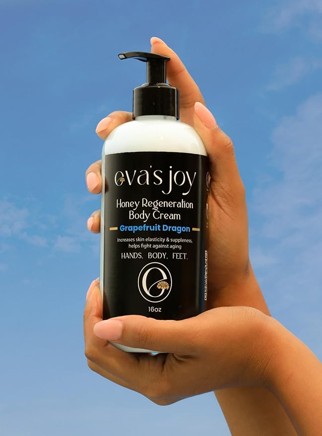 Eva's Joy Grapefruit Dragon Regeneration Body Cream, Nourishing Moisturizer for Soft, Glowing Skin, Supports Skin's Natural Health, 16 oz