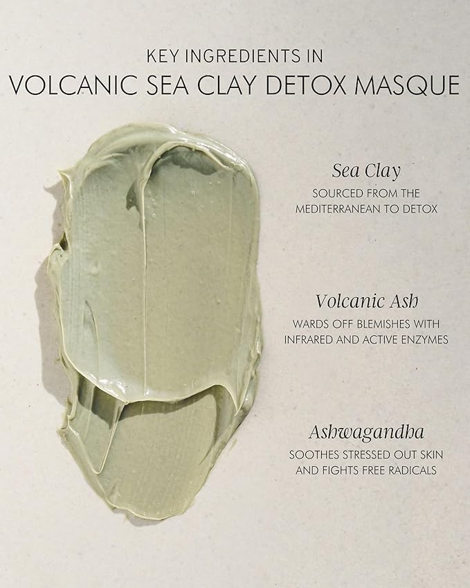 MARA Volcanic Sea Clay Detox Mask – Pore Clearing Face Mask with Kaolin, Bentonite & Sea Clay – Clarifying Clay Mask to Exfoliate, Detox & Smooth Skin Without Drying (1.69 oz / 50 ml)