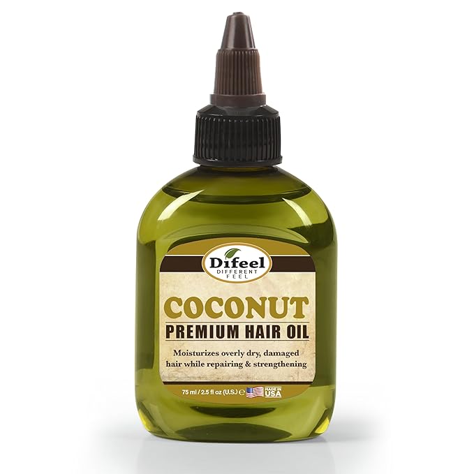 Difeel Premium Deep Conditioning Coconut Hair Oil 2.5 ounce