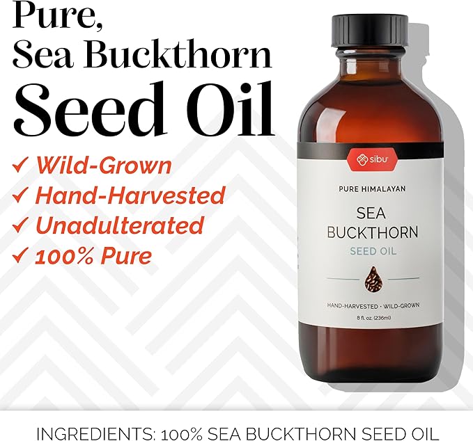 sibu Premium Himalayan Sea Buckthorn Seed Oil, 2 oz