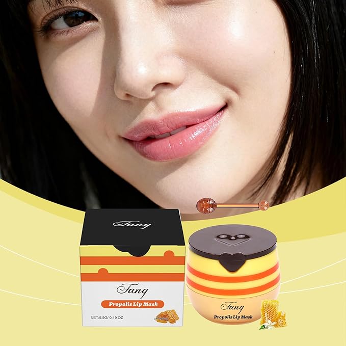 Lip Mask for Overnight Repair - Hydrating Lip Sleeping Mask with Vitamin E & Coconut Extract - Moisturizing Lip Balm Pack for Dry Lips, Non-Sticky Honeybalm Formula (Honey)