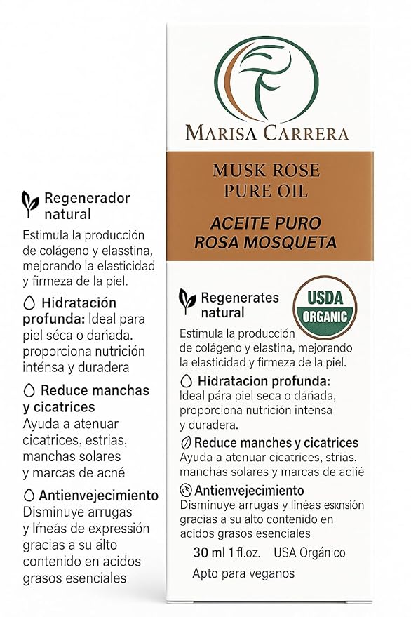 100% Certified Organic Growing Rosehip Oil/Aceite Puro De Rosa Mosqueta 30 Ml. / 1 Fl.oz.heals Dry Skin, Fine Lines, Acne Scars, Eczema, Psoriasis, Dermatitis, Sun Damage & More