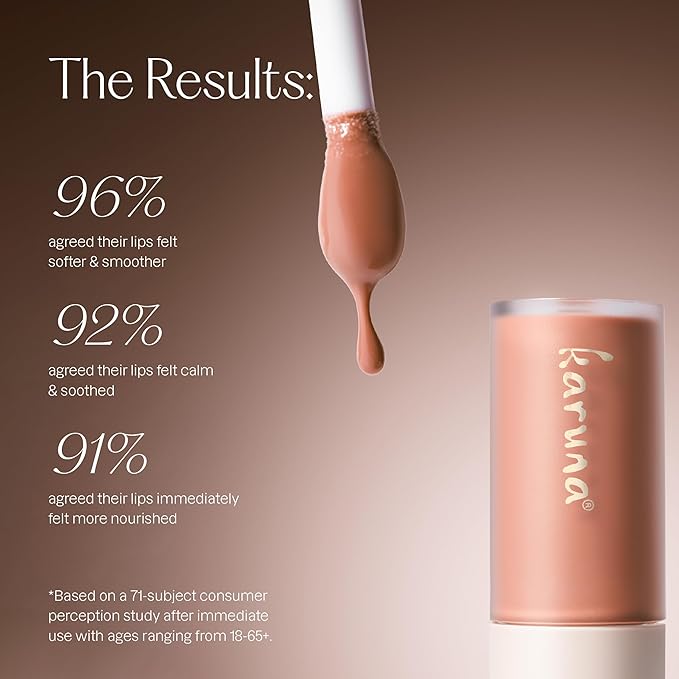 Karuna Skin - Tinted Lip Oil, Soothing & Moisturizing Lip Products with Peptides, Antioxidants, Hydrating Flattering Vegan Lip Tint (Soar)