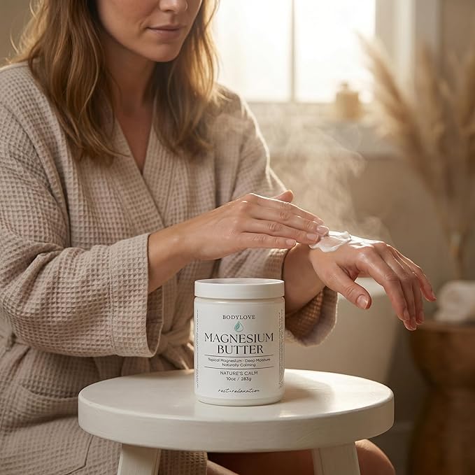 Magnesium Butter – Calming & Soothing Topical Magnesium with Shea, Mango & Cocoa Butter –Deep Moisture for Skin Comfort – 10 oz