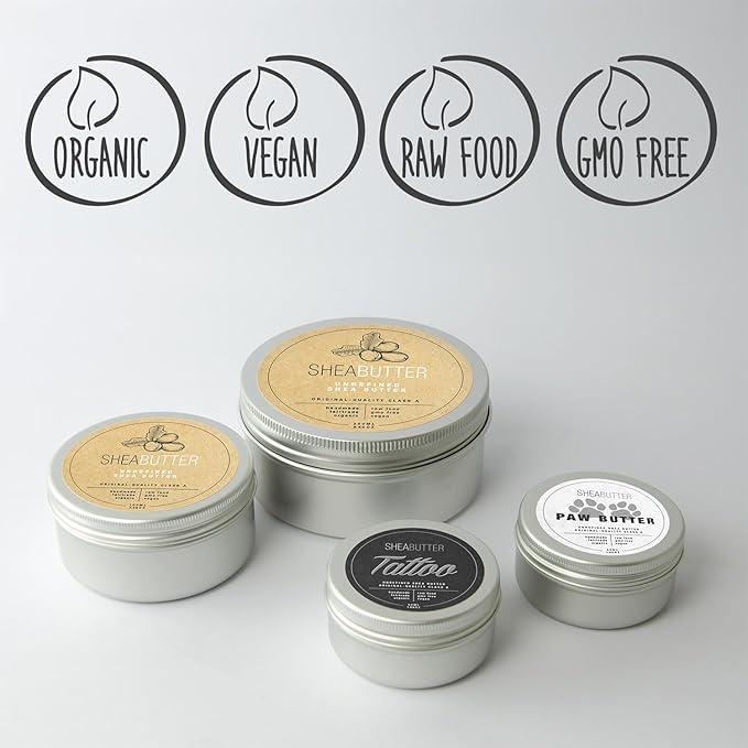 SHEABUTTER Premium Raw and Unrefined Shea Butter - Pure Organic Handmade African Shea Butter, Deep Hydration and Skin Moisturizer for Dry Skin, Hair, Face, and Body (8.5 oz)