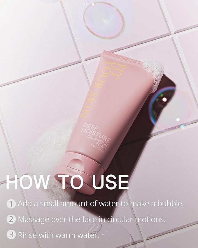 Deep Moisture Cleansing Foam - Hydrating Antioxidant Face Wash with Avocado Peptides - Creamy Dense Bubble Form - Skin Irritation Free - Fresh Herb Citrus Scent, 4.05 fl.oz.