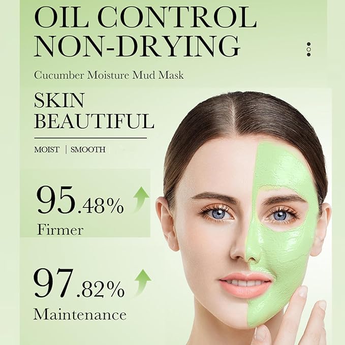 Etuanxi 30Pcs Recovery Mud Mask Clay Mask for Face Vitamin C & Cucumber & Dead Sea Mud Masks for Face Face Mask Moisturizing Deep Cleansing Mud Mask Skin Care Set