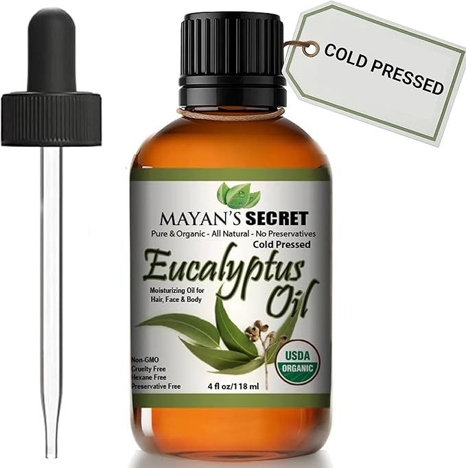 Pure Carrier and Essential Oils for Skin Care, Hair, Body Moisturizer for Face-Anti Aging Skin Care (Eucalyptus Smithii Organic Oil, 4oz)