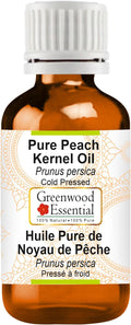 Greenwood Essential Pure Peach Kernel Oil (Prunus persica) Cold Pressed 50ml (1.69 oz)