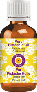 Deve Herbes Pistachio Oil (Pistacia vera) | Cold Pressed | Pure | Natural | Undiluted | For Diluting Essential oils | For Skin & Massage | Non-Sticky| Lightweight| Men & Women | 10ml (0.33 oz)