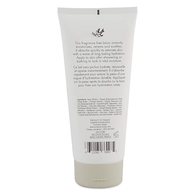 De La Terre All Natural Sensitive Skin Collection Fragrance Free, Moisturizing & Hydrating, Body Lotion, 200 ML
