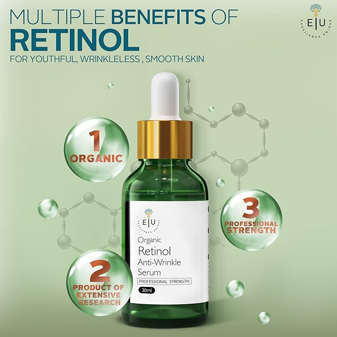 Retinol Serum for Face - Anti-Aging Powerhouse: Reduce Fine Lines, Wrinkles, and Skin Discoloration with Advanced Retinol for Face Serum - Daily Facial Treatment for Smoother, Brighter, Radiant Skin