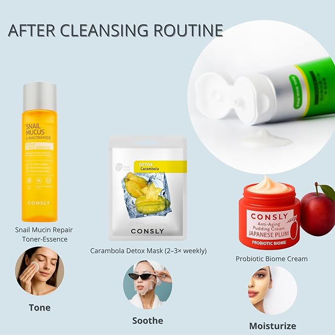 AHA BHA PHA Cleansing Foam | Korean Foaming Face Wash | Gentle Exfoliating Cleanser for Pores & Uneven Texture | Removes Makeup & Sunscreen | K-Beauty Face Cleanser | 120 ml / 4.06 fl oz.