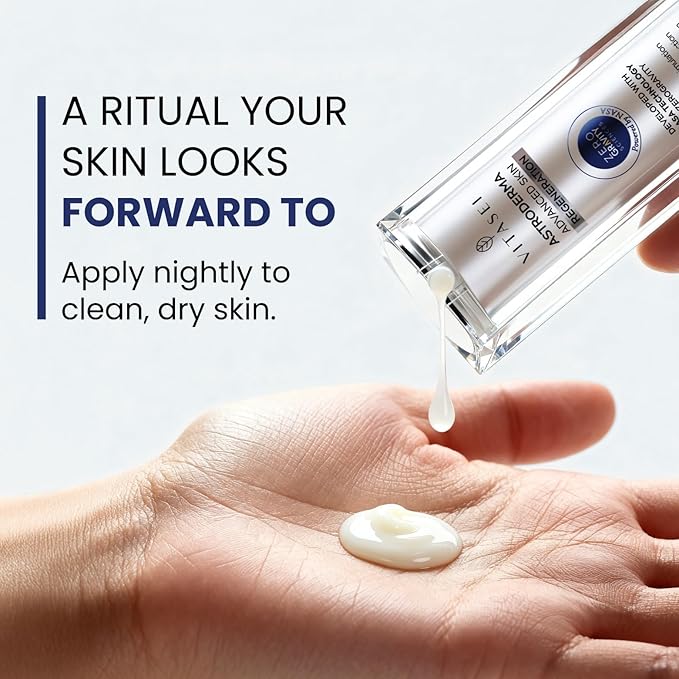 Vitasei AstroDerma Peptide Serum for Face – Zero Gravity Skin Regeneration – Anti-Aging Serum with Collagen Peptide Complex – Night Serum for Hydration, Wrinkle & Firming Care – Made in the USA, 30 ml