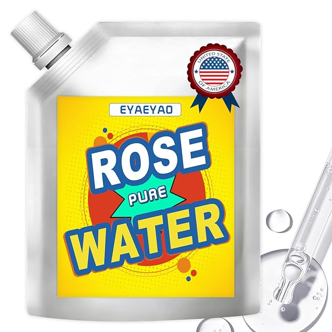 Pure Rose Water - Natural & Fragrant, Perfect for Skincare, Face, Hair and Aromatherapy, 100% Pure & Undiluted, Premium Quality, for All Skin Types (8 Ouces)