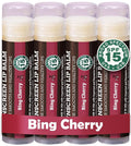 Earth's Daughter SPF Lip Balm Cherry Flavor 4-Pack - Lip Sunscreen, SPF 15, Organic Ingredients, Beeswax, Coconut Oil, Vitamin E - Hypoallergenic, Paraben Free, Gluten Free