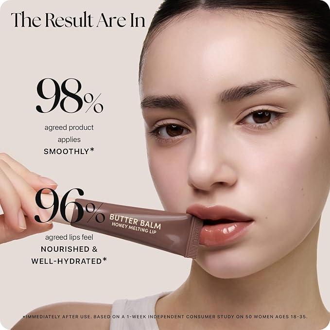 Nature Republic Honey Melting Lip Butter Balm – Hydrating Tinted Balm with Peptides, for Sheer & Glossy, Smooth & Soft Lips (Dirty Espresso)