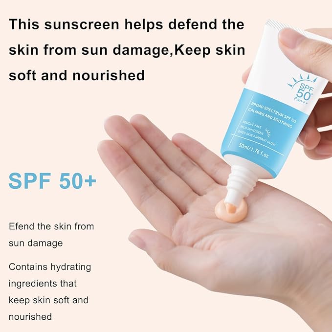 Heartleaf Korean Sunscreen for Face SPF 50+, Silky Moisture Tinted Sun Essence, Broad Spectrum UVA/UVB Protection, Lightweight & Non-Greasy, No White Cast, 50ml (2PC)