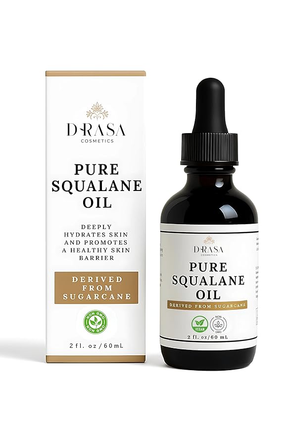 Pure Squalane Oil Moisturizer with 100% Sugarcane Derived Squalane for Face, Body, Skin and Hair - Face Oil 2 fl. oz.