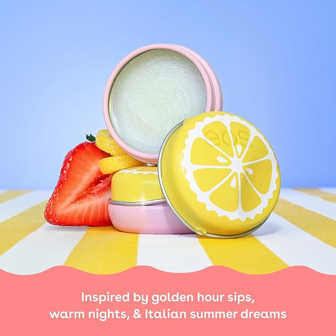 eos Limited Edition Overnight Lip Mask, Strawberry Limoncello – Moisturizing Lip Treatment, For Dry Lips, Made with Squalane & Shea Butter, Cruelty-free, 0.42 oz