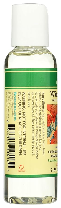 Witch Hazel Toner Geranium Rosehip, 2.25 fl oz