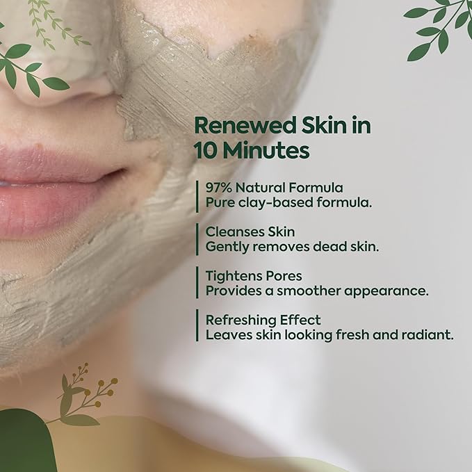 Clay Mask for Face – Pore Firming & Deep Cleansing Face Mask | Anti-Blackhead | Oil Balancing | Moisturising & Natural Ingredients, 100 ml