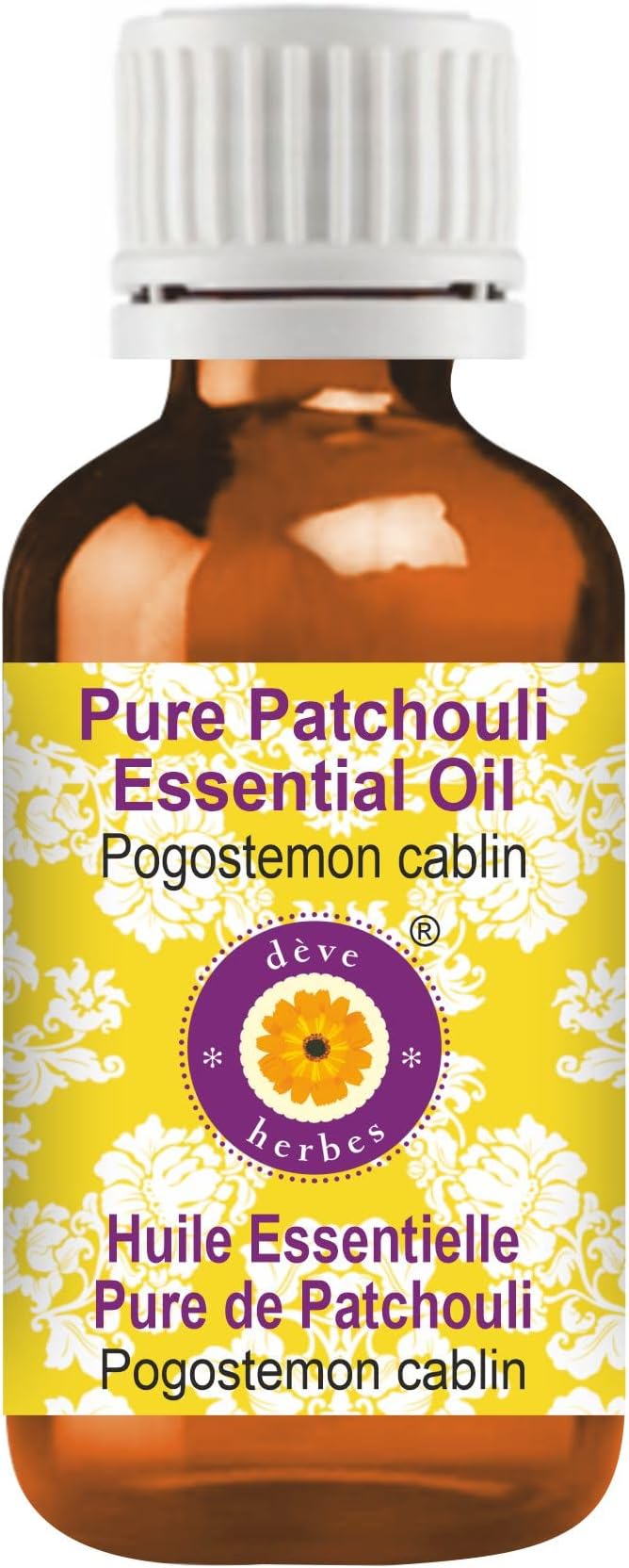 Deve Herbes Pure Patchouli Essential Oil (Pogostemon cablin) Steam Distilled 5ml (0.16 oz)