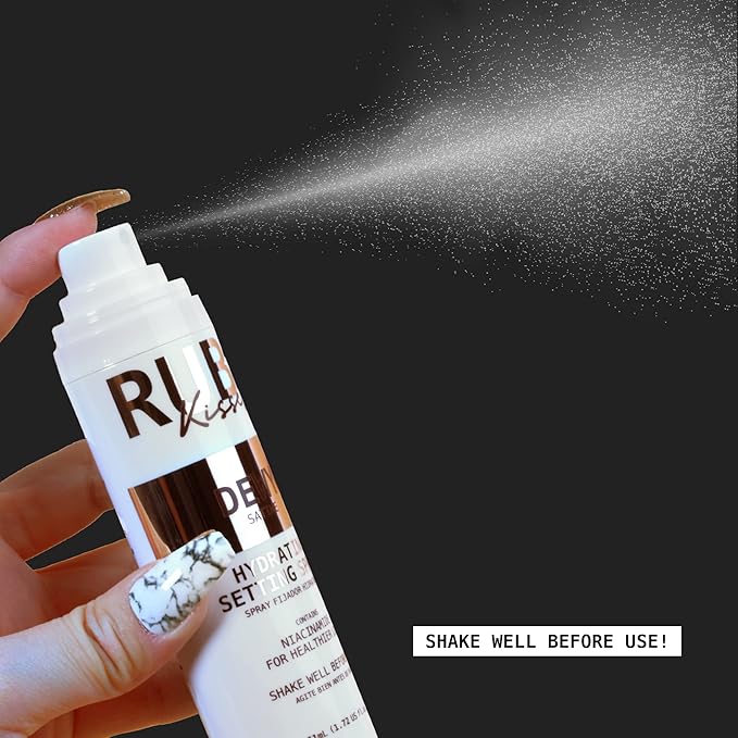 Ruby Kisses Setting Spray - Ultra-fine mist, Sets makeup, Long-Lasting Formula for a Flawless Finish (Dewy)