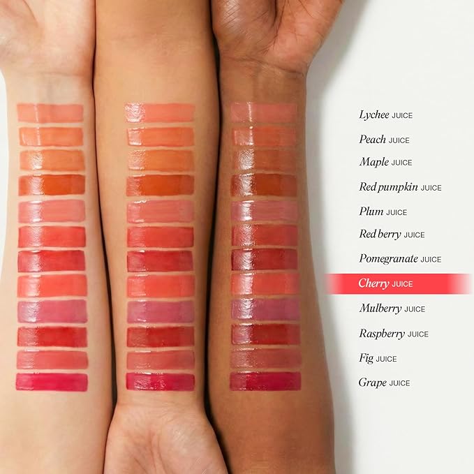 INGA Water Glow Melting Balm - Hydrating Tinted Lip Balm with Soft, Melt-On Texture, Natural Sheer, Glass-Like Finish with Non-Sticky, Lightweight Comfort (CHERRY JUICE)
