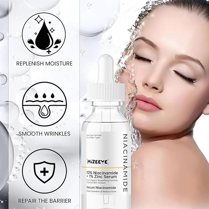 Niacinamide 10% + Zinc 1% Face Serum for Girls & Women, Moisturizing Niacinamide Serum for Acne, Redness.