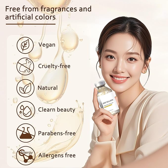 Silk Peptide Intensive Lifting Ampoule - Deep Collagen Silk Peptide Intensive Lifting Ampoule Serums for Face Tightening and Lifting, Korean Anti Aging Face Serum for Women 1.7fl.Oz/50ml (2pc)