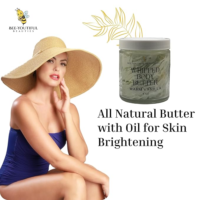 Whipped Shea + Beeswax Body Butter | Hydrating Moisturizer with Shea Butter, Mango Butter Cocoa Butter, & Beeswax for Nourishing Body Care - 8oz - Warm Vanilla