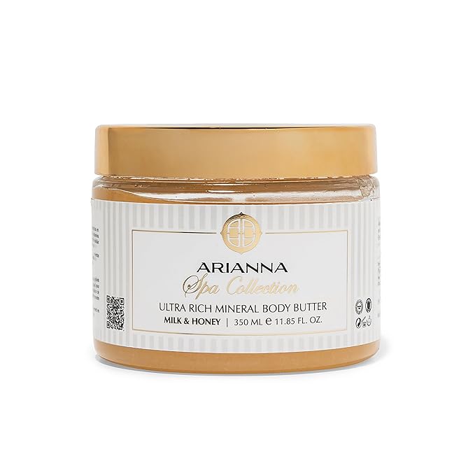 Ultra Rich Mineral Body Butter Dead Sea Body Butter For Dry Skin Repair Rich Vegan Hydrating Moisturizer (Milk & Honey)