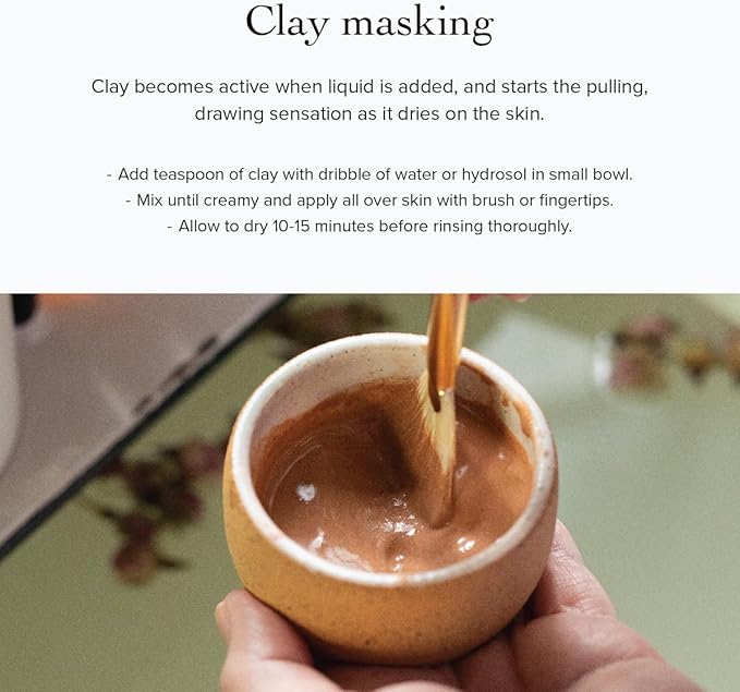 evanhealy French Rose Clay Face Mask | Exfoliating for Sensitive Skin Face Mask | Pore Minimizer Pink Clay Mask | Cleansing Rhassoul