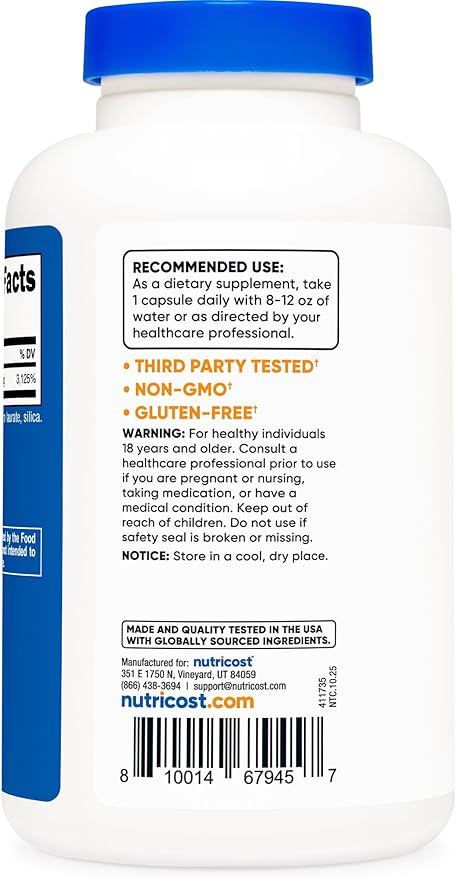 Nutricost Niacinamide (Vitamin B3) 500mg, 240 Capsules - Non-GMO, Gluten Free, Flush Free Vitamin B3