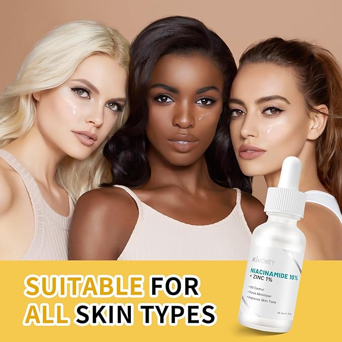 Niacinamide 10% + Zinc 1% Serum for Women - Niacinamide Serum for Face - Controls Oil, Shrinks Pores, Reduces Redness & Tones Skin - Deeply Hydrating, Gentle for All Skin Types