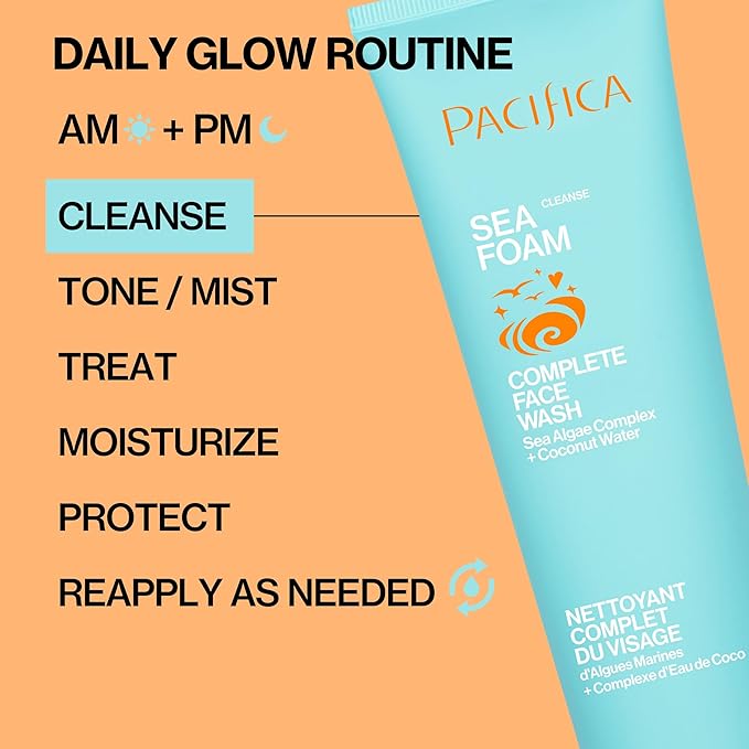 Pacifica, Face Wash Sea Foam Complete Mini, 1.4 Fl Oz