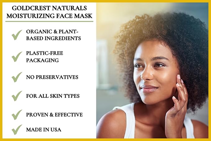 Moisturizing Face Mask For Dry Skin - Organic & Natural Skincare With Neem & Clay - Hydrates & Softens Skin - 100% Plant-Based, Cruelty-Free, Preservative-Free, & Eco-Friendly, 7 oz